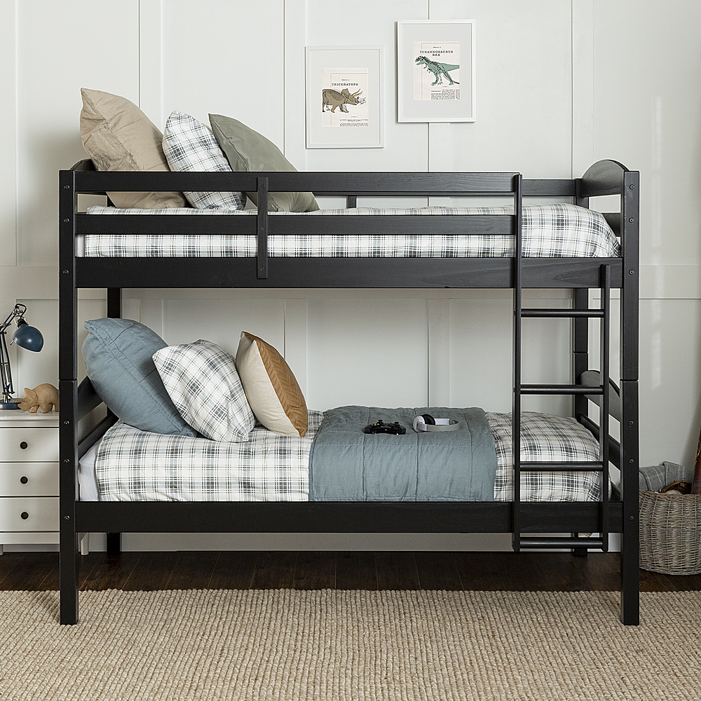 Walker Edison Rustic Solid Wood Twin, Solid Wood Twin Bunk Beds