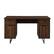 Front. Walker Edison - Perkins 54" Executive Desk with Dual Storage - Dark Walnut.