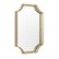 Angle Zoom. Walker Edison - 32" Rectangle Notched Corner Metal Framed Mirror - Antique Brass - Antique Brass.