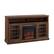 Angle. Walker Edison - Traditional 58" Tall Glass Two Door Soundbar Storage Fireplace TV Stand for Most TVs up to 65" - Dark Walnut.