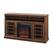 Alt View 2. Walker Edison - Traditional 58" Tall Glass Two Door Soundbar Storage Fireplace TV Stand for Most TVs up to 65" - Dark Walnut.