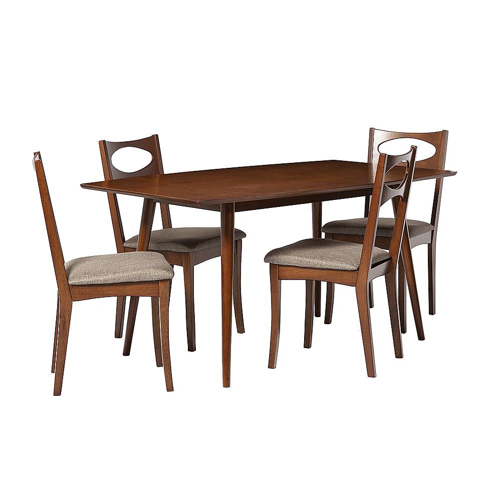 Best Buy: Walker Edison 5 Piece Mid Century Modern Dining Table with ...