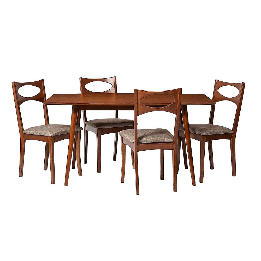 Best Buy: Walker Edison 5 Piece Mid Century Modern Dining Table With ...