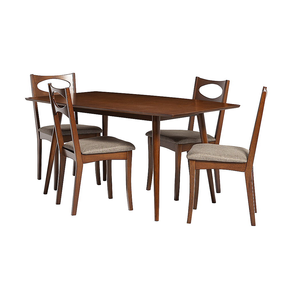 Best Buy: Walker Edison 5 Piece Mid Century Modern Dining Table with ...