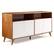 Angle. Walker Edison - 60” Boho 4 Door TV Stand for TV's up to 65” - Caramel/white.