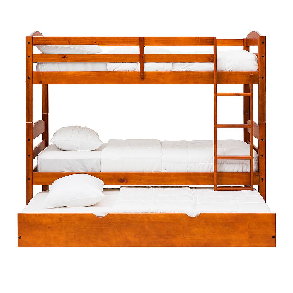 Walker edison solid wood twin over on sale twin bunk bed