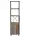 Front. Walker Edison - Landry 64" 1 Door Metal and Wood Media Tower Bookcase - Grey Wash.