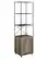 Left. Walker Edison - Landry 64" 1 Door Metal and Wood Media Tower Bookcase - Grey Wash.