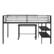 Front. Walker Edison - Industrial Twin Bunk Over Workstation with Desk - Black.