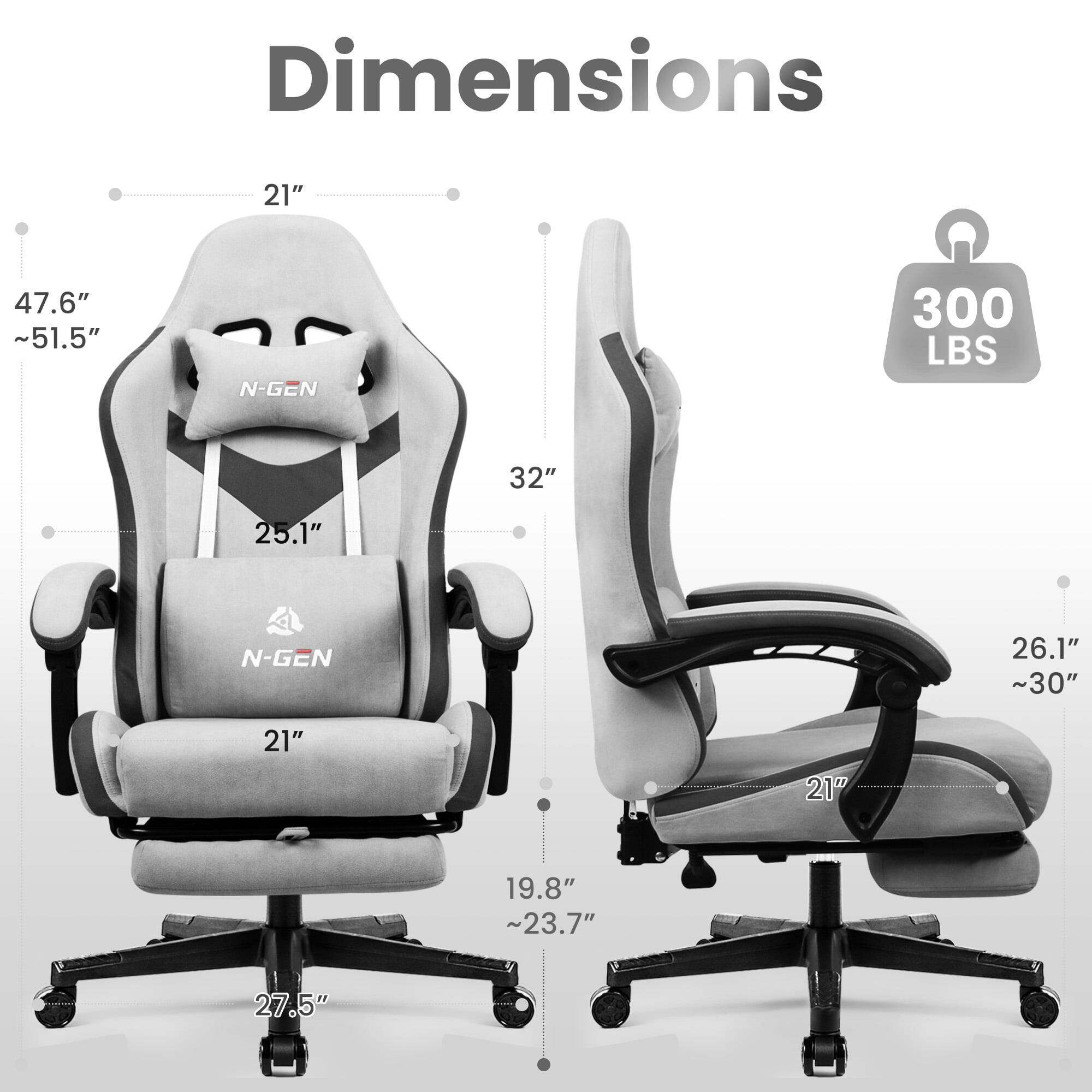 Dimensions  
21"  
47.6" ~51.5"  
N-GEN  
300 LBS  
32"  
25.1"  
N-GEN  
26.1" ~30"  
21"  
21"  
19.8" ~23.7"  
27.5"