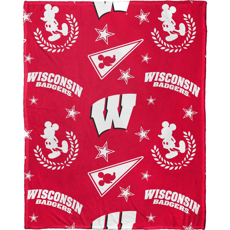 Wisconsin Badger Rugs Northwest Wisconsin Badgers Mickey Hugger Pillow & Silk Touch Throw Set ...