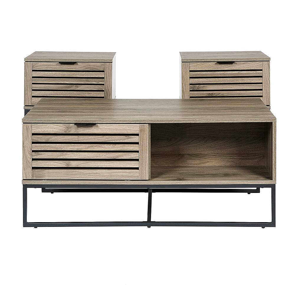 Best Buy: Walker Edison 3-Piece Table Set Modern Slat Door BBAFJAC3PSG
