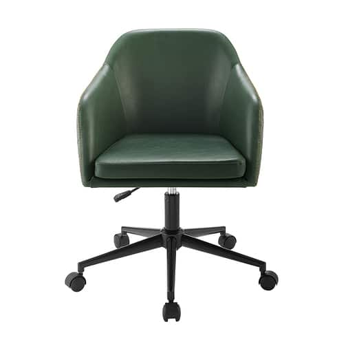 Walker Edison - Modern Upholstered Barrel Swivel Office Chair - Green