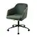 Left. Linon Home Décor - Modern Upholstered Barrel Swivel Office Chair - Slate Gray.