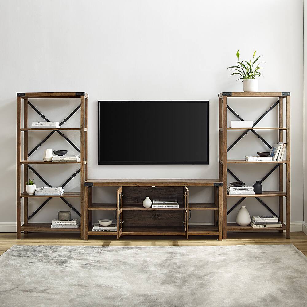 Best Buy Walker Edison Modern Farmhouse Wall TV Stand for TV's up to