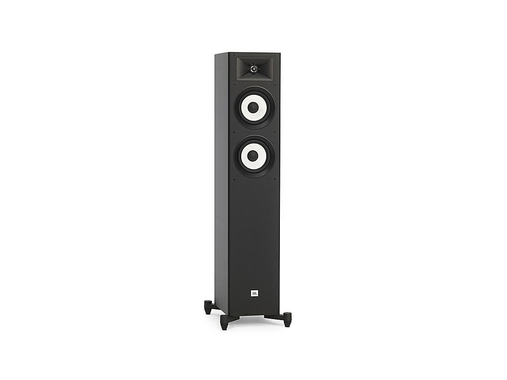 Back View: JBL Dual 5.25" Floor Standing Speaker - Black