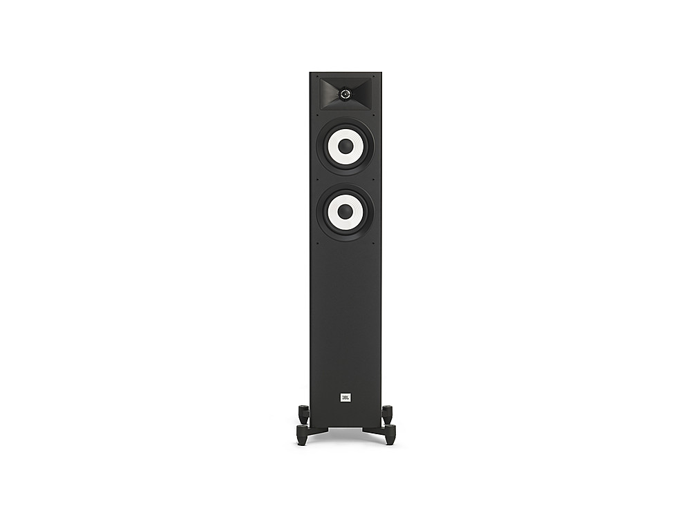 Left View: JBL Dual 5.25" Floor Standing Speaker - Black