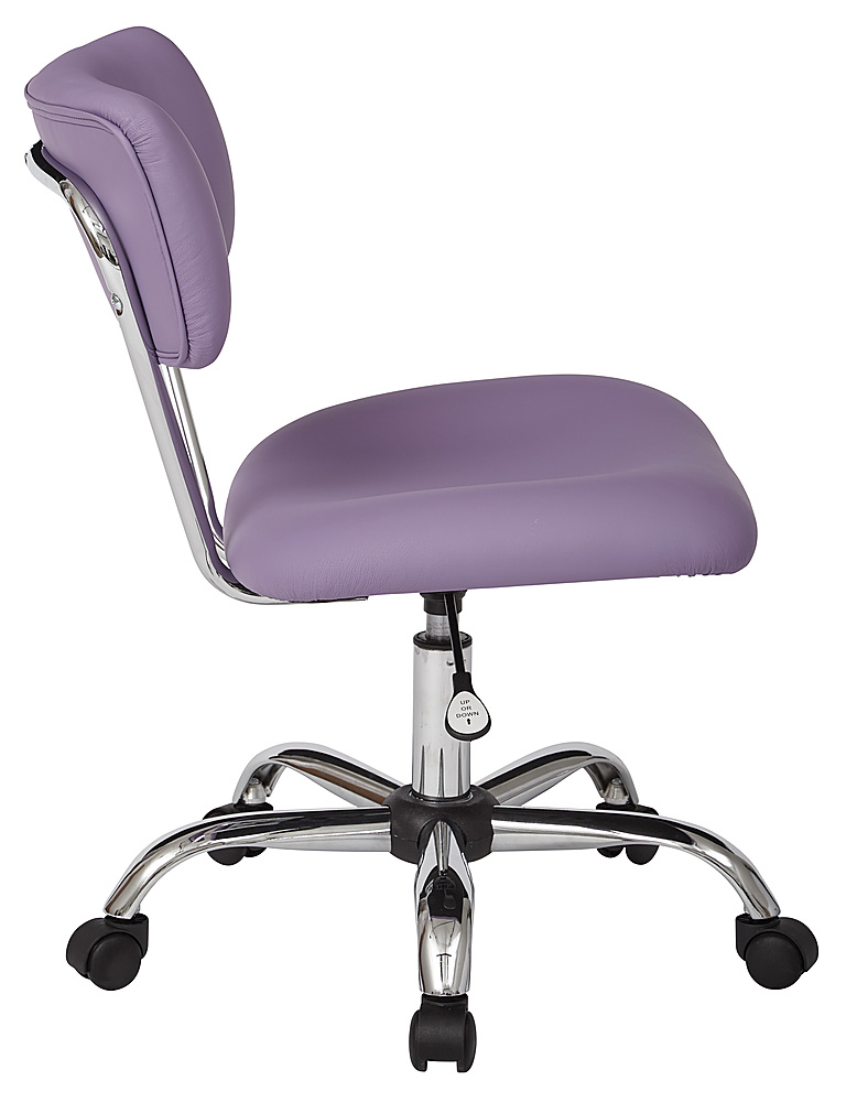Left View: OSP Home Furnishings - Vista Task Office Chair in Faux leather - Purple