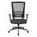 Front. Office Star Products - Vertical Mesh Back Chair with Fabric Seat - Black Frame/Black Linen.