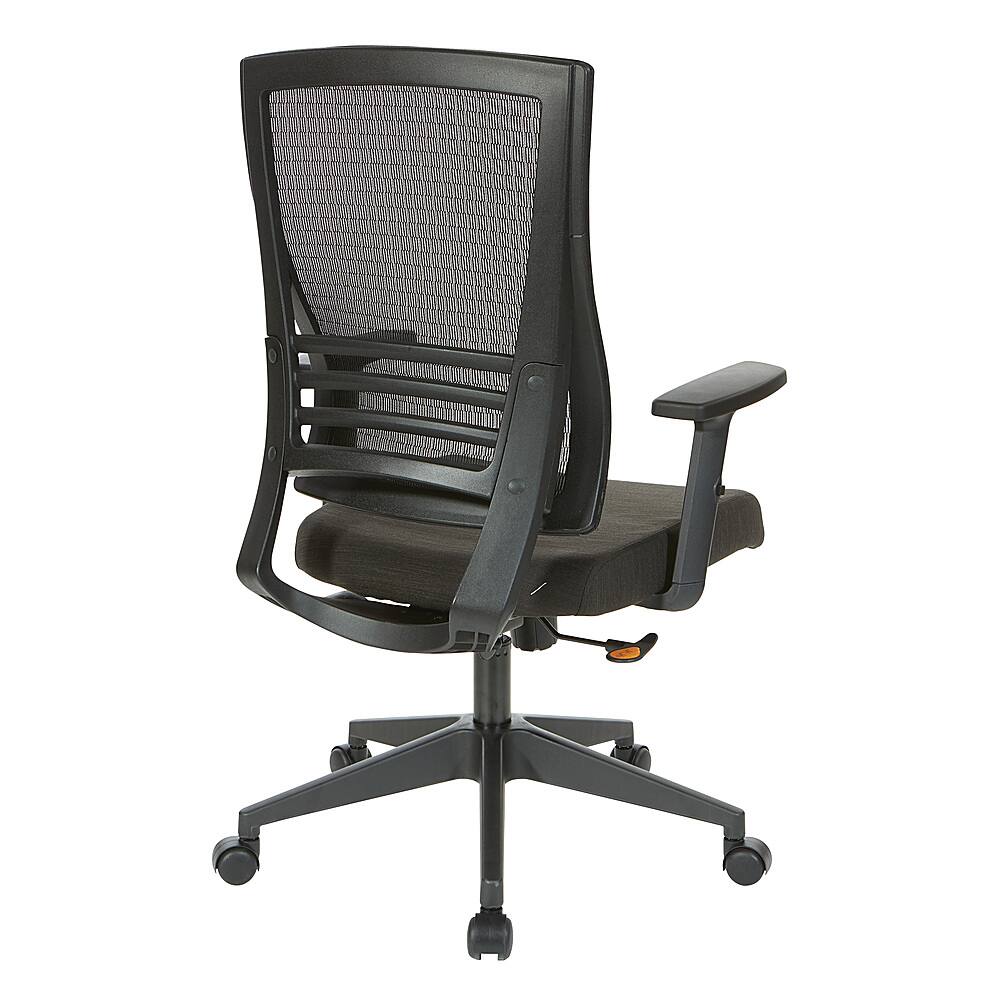 Alt View 11. Office Star Products - Vertical Mesh Back Chair with Fabric Seat - Black Frame/Black Linen.