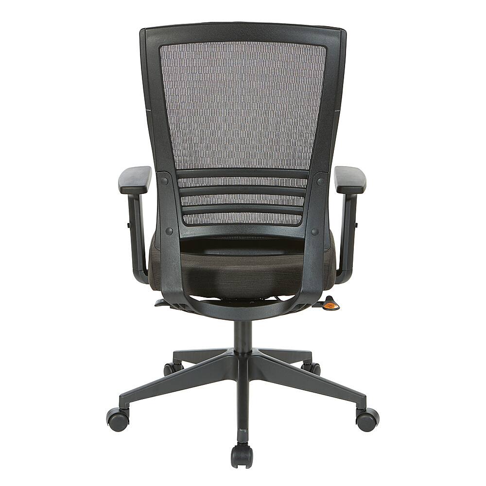 Alt View 12. Office Star Products - Vertical Mesh Back Chair with Fabric Seat - Black Frame/Black Linen.
