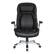Front. Office Star Products - Black Bonded Leather Executive Chair with Padded Flip Arms and Silver Base - Black.