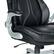 Alt View 12. Office Star Products - Black Bonded Leather Executive Chair with Padded Flip Arms and Silver Base - Black.