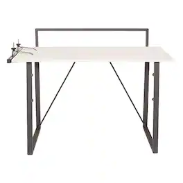OSP Home Furnishings - Tinker Desk with Accessory Bar - Light Gray