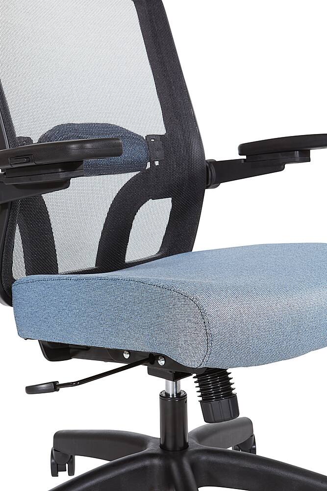Office Star Products Manager's Chair with Breathable Mesh Back and Fabric Seat with Black Nylon 