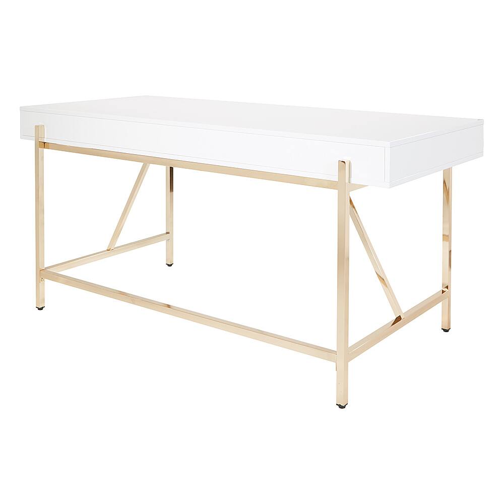 broadway desk white gloss