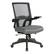 Angle. Office Star Products - Manager's Chair with Breathable Mesh Back and Charcoal Fabric Seat with Black Nylon Base. - Charcoal.