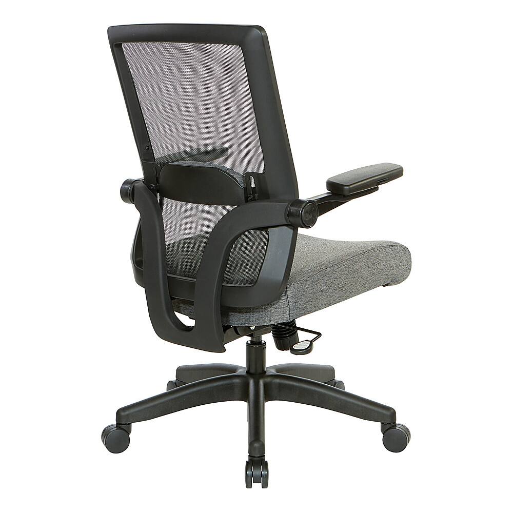 Office Star Products Manager's Chair with Breathable Mesh Back and Fabric Seat with Black Nylon