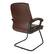 Alt View 11. Office Star Products - Executive Chocolate Faux Leather Visitor Chair with Contrast Stitching - Chocolate.