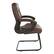 Left. Office Star Products - Executive Chocolate Faux Leather Visitor Chair with Contrast Stitching - Chocolate.
