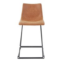 OSP Home Furnishings - Nash 26" Counter Stool in Faux Leather 2/CTN - Sand - Front_Zoom