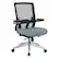 Angle. Office Star Products - Manager's Chair with Breathable Mesh Back and Blue Fabric Seat with a Silver Base. - Blue.