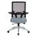 Front. Office Star Products - Manager's Chair with Breathable Mesh Back and Blue Fabric Seat with a Silver Base. - Blue.