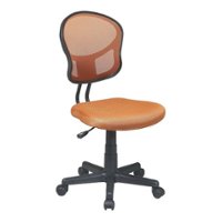 OSP Home Furnishings - Mesh Task Chair In Fabric - Orange - Angle_Zoom