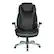 Front. Office Star Products - Executive High Back Chair with Black Bonded Leather and Flip Arms - Black.