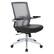 Angle. Office Star Products - Manager's Chair with Breathable Mesh Back and Black Bonded Leather Padded Seat with a Silver Base. - Black / Silver.