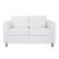 Front Zoom. OSP Home Furnishings - Atlantic Loveseat with Dual Charging Station in Dillon Snow Fabric K/D - White.