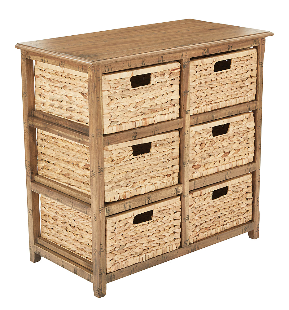 OSP Home Furnishings - Sheridan 6-Drawer Storage in Distressed Toffee Finish Assembled - Distressed Toffee
