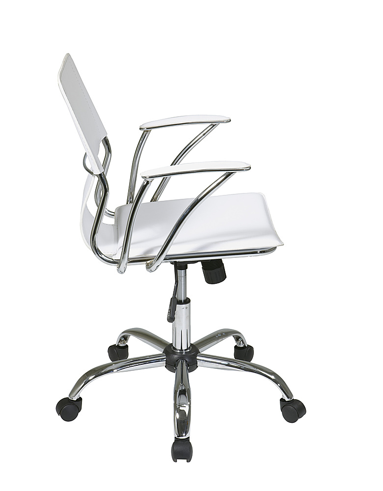 Best Buy: OSP Home Furnishings Dorado Office Chair in Vinyl and Chrome  Finish White DOR26-WH