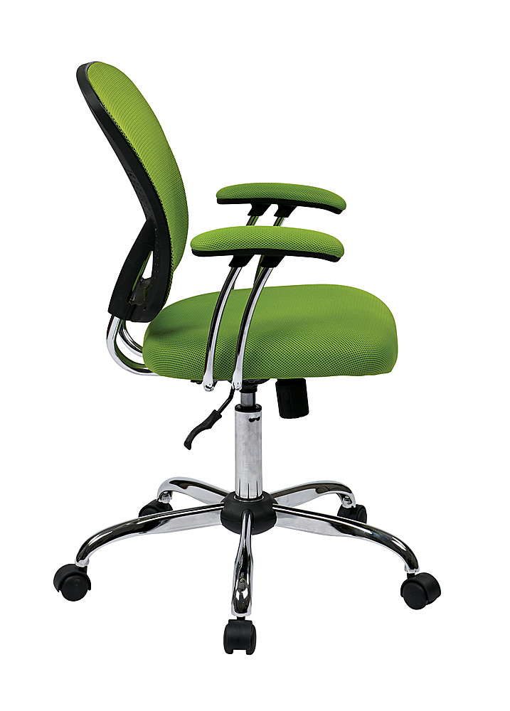 Left View: OSP Home Furnishings - Juliana Task Chair with Mesh Fabric Seat - Green