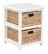 Alt View 11. OSP Home Furnishings - Seabrook Two-Tier Storage Unit with Natural Baskets - White.