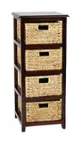 Alt View 11. OSP Home Furnishings - Seabrook Four-Tier Storage Unit with Natural Baskets - Espresso.