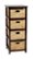 Alt View Zoom 11. OSP Home Furnishings - Seabrook Four-Tier Storage Unit With Espresso Finish and Natural Baskets - Espresso.