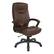 Angle. Office Star Products - Chocolate Executive Faux Leather High Back Chair with Contrast Stitching - Chocolate.