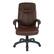 Front. Office Star Products - Chocolate Executive Faux Leather High Back Chair with Contrast Stitching - Chocolate.