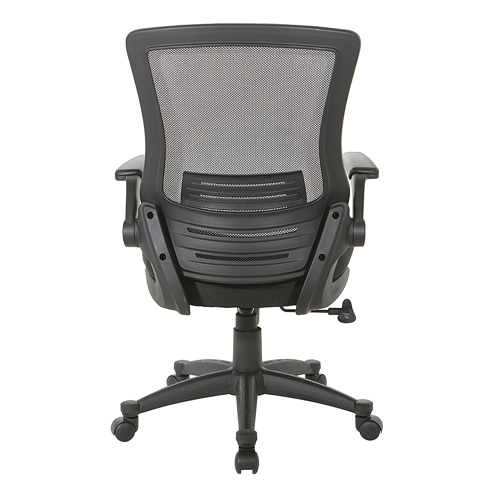 Office Star Screen Back Manager Chair with Mesh Seat - Black/Silver